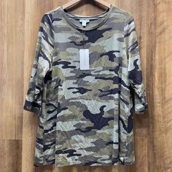 Carolina Belle NWT Olive green Camo Tunic - Picture 1 of 4